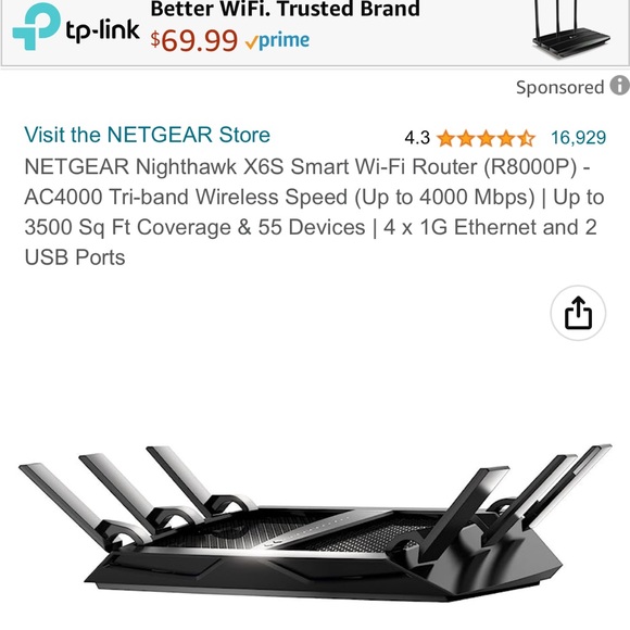 Netgear nighthawk x6s WiFi router - Picture 5 of 5